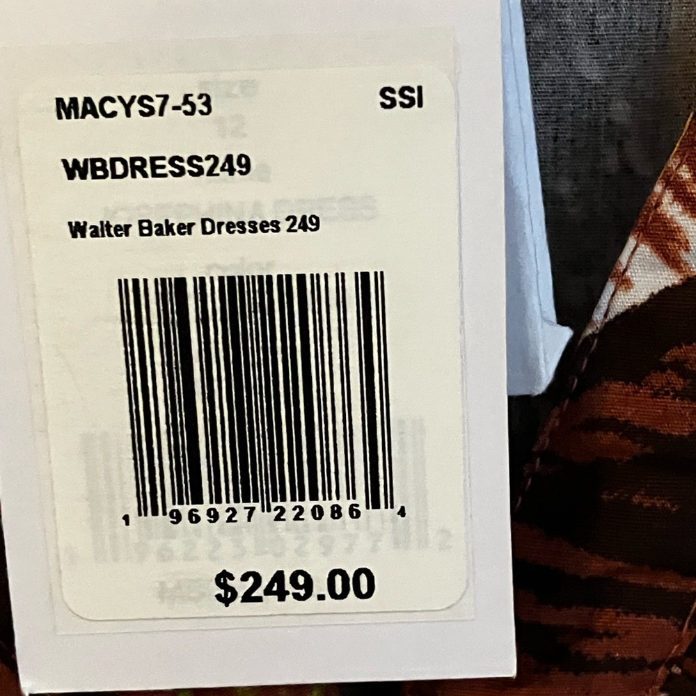 NWT Walter Baker Josephina Dress Tropical Ruffle Mini-Island Chic-Size 12 - Picture 6 of 9
